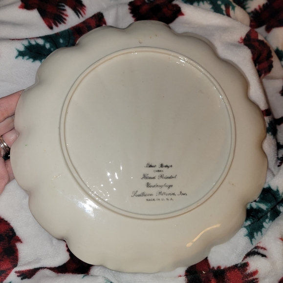 Vintage Blue Ridge Southern Potteries Flat Shell BonBon Dish Nove Rose Pattern - Picture 4 of 6